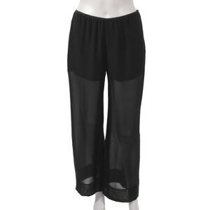 La Ligne Women Silk Cropped Black Pants Zip Inseam 29 Size 0